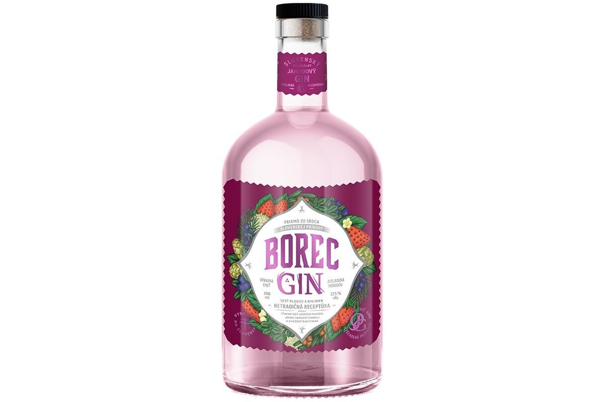 Borec Gin jahodový 37,5% 0,7 l
