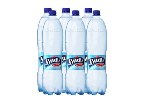 1x kartón - Budiš minerálna voda perlivá 1,5 l  6 ks