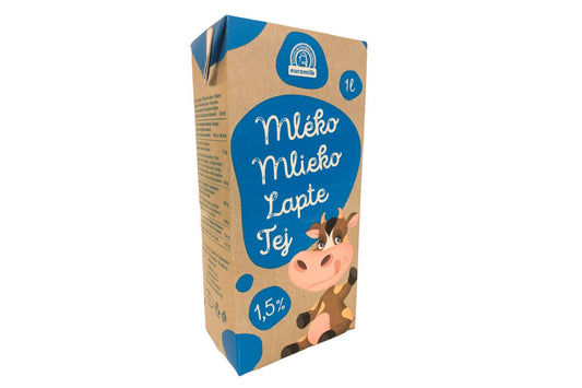 Mlieko trvanlivé polotučné 1,5% 1 l KS