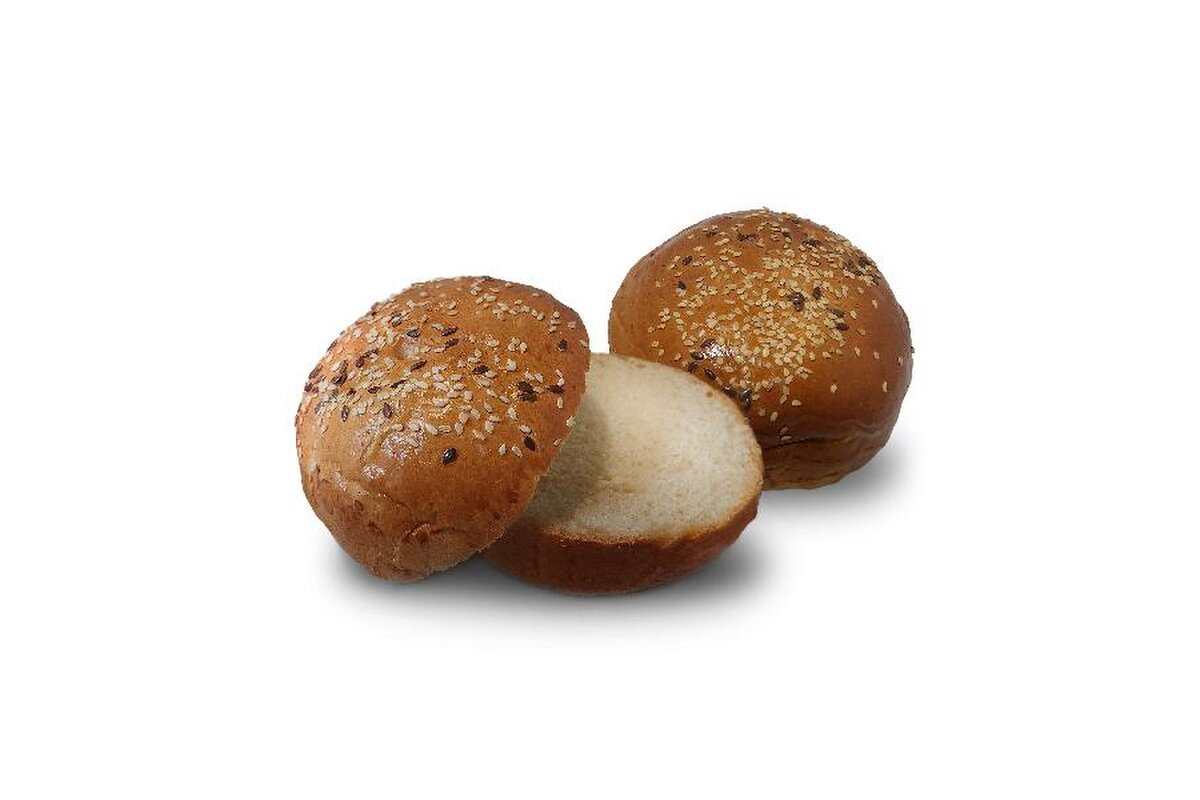Hamburgerová žemľa so sézamom Premium 86 g (2 ks / bal.) Burgr Jako Kráva