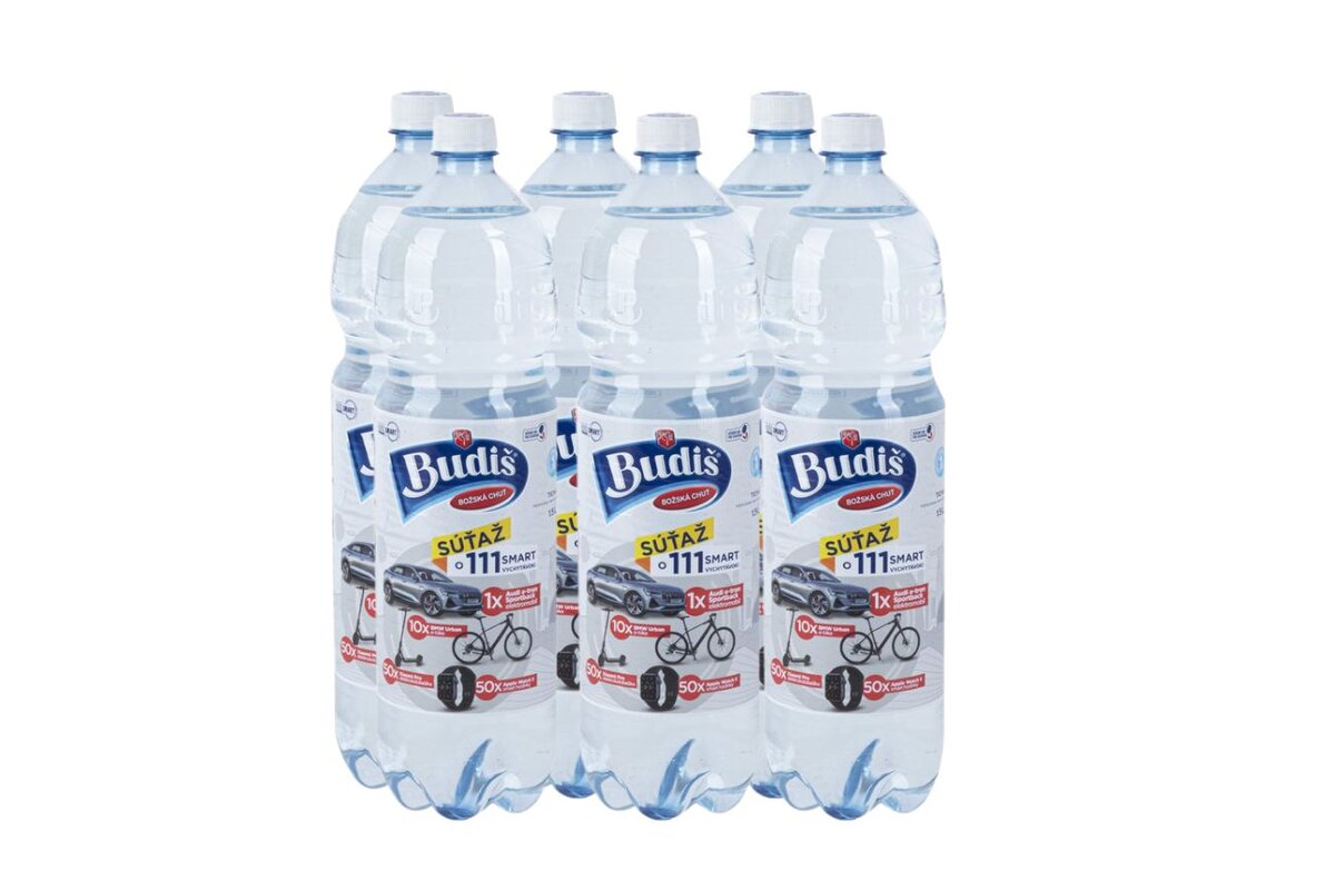 1x kartón - Budiš minerálna voda tichá 1,5 l  6 ks